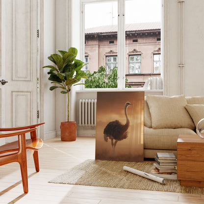 Elegant Ostrich Sunset Poster