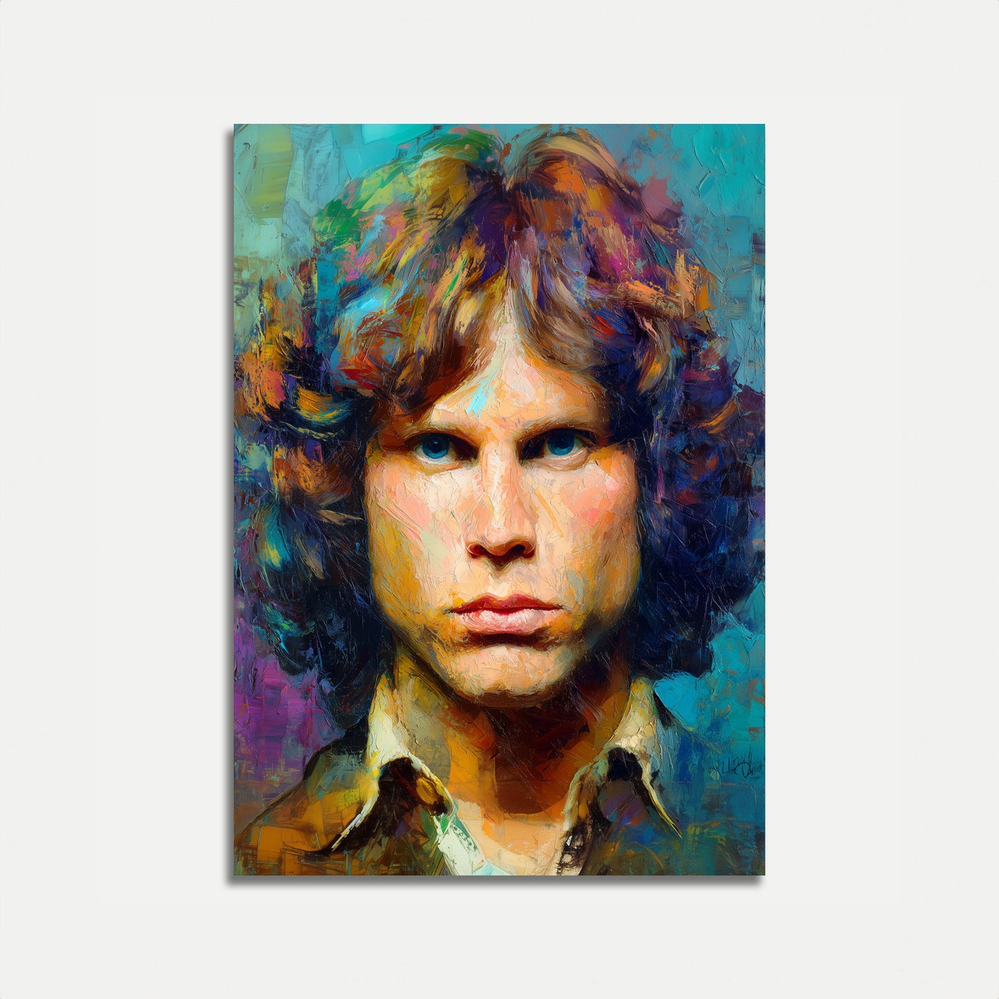Jim Morrison Psychedelisches Porträt Poster