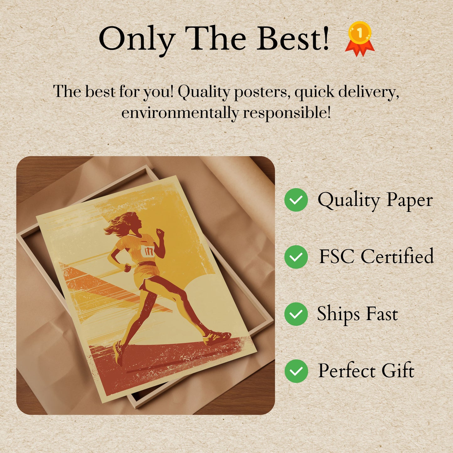 Dynamic Running Spirit Poster