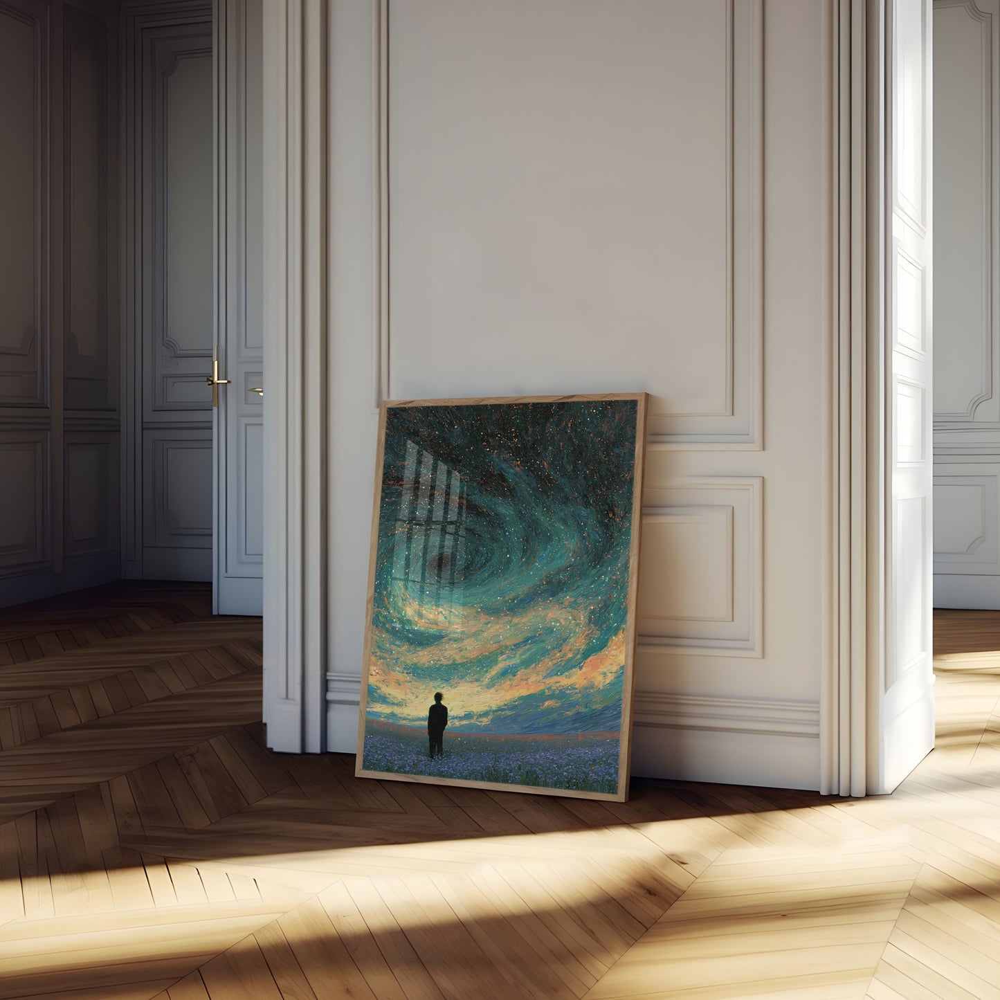 Starry Night Sky Contemplation Poster