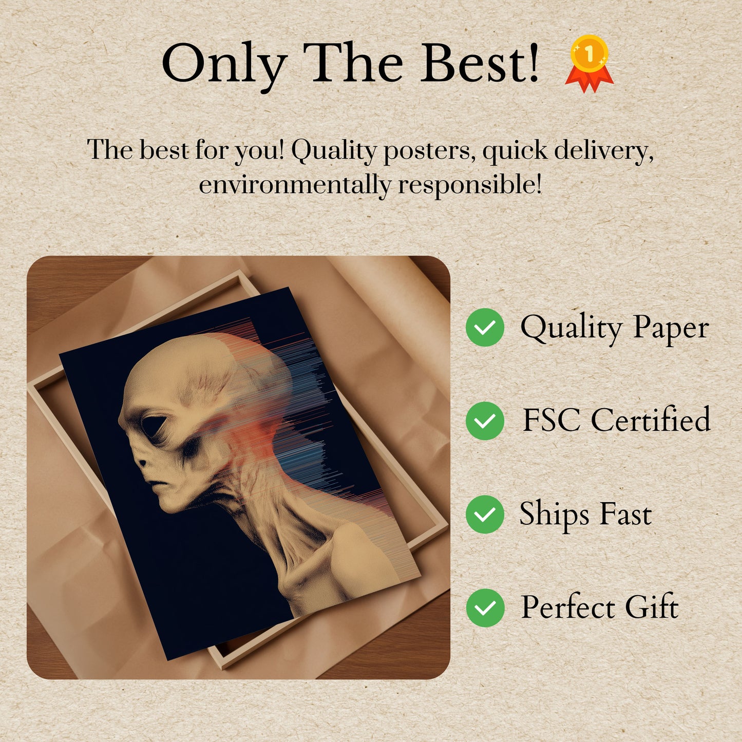 Extraterrestrial Glitch Alien Poster