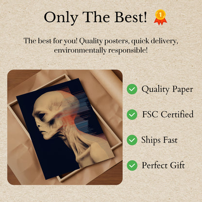 Extraterrestrial Glitch Alien Poster