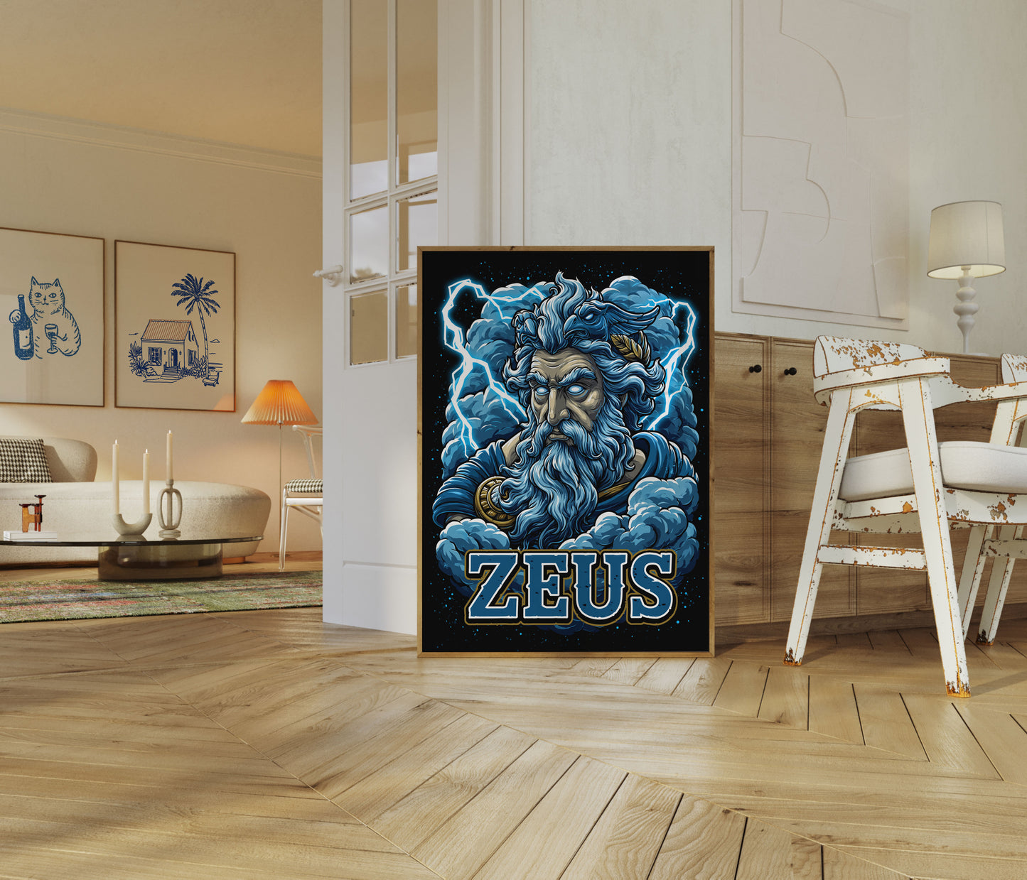 Zeus Gott des Donners Poster