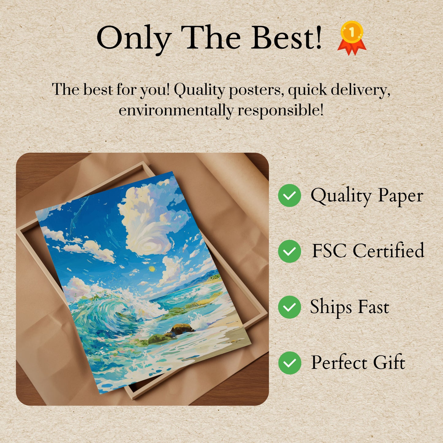 Ocean Wave Dreamscape Poster