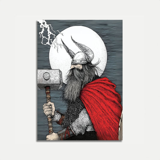 Thunder God Viking Poster