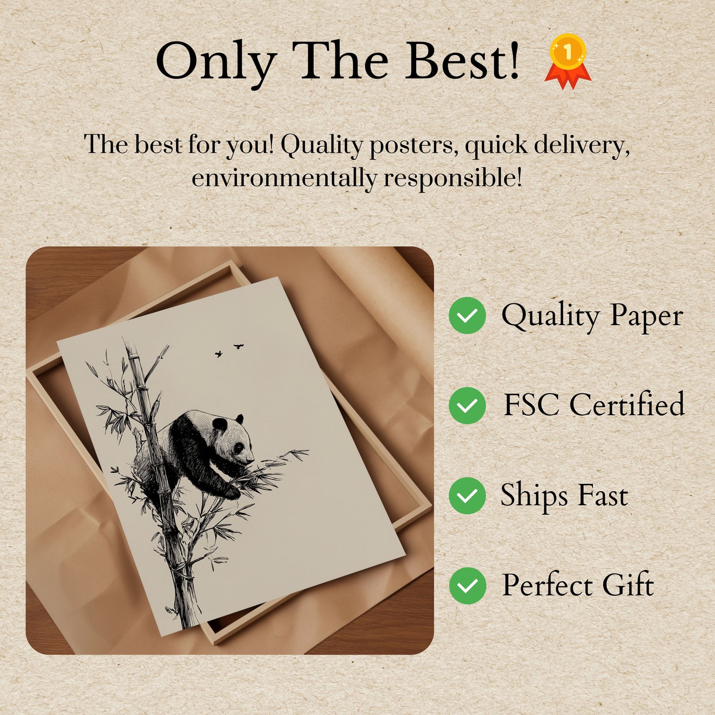 Bamboo Forest Panda Poster