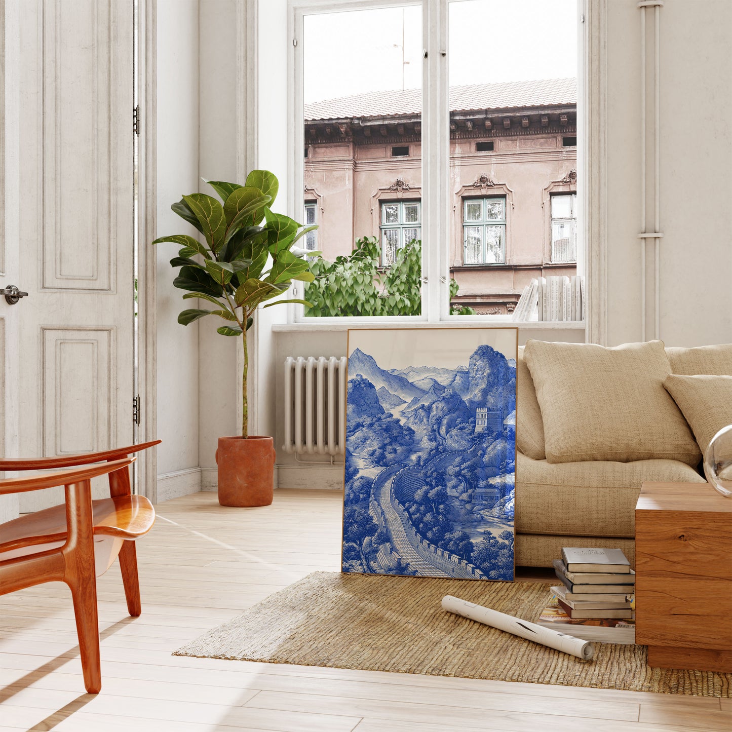 Blue Mountain Great Wall Poster