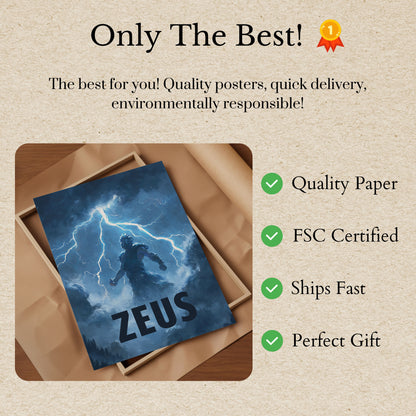 Zeus, Bůh hromu plakát