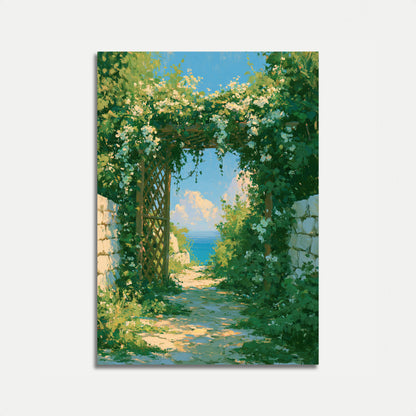 Mediterranean Garden Archway Poster