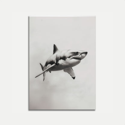 Great White Shark Sketch Poster