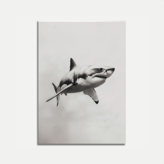 Great White Shark Sketch Poster