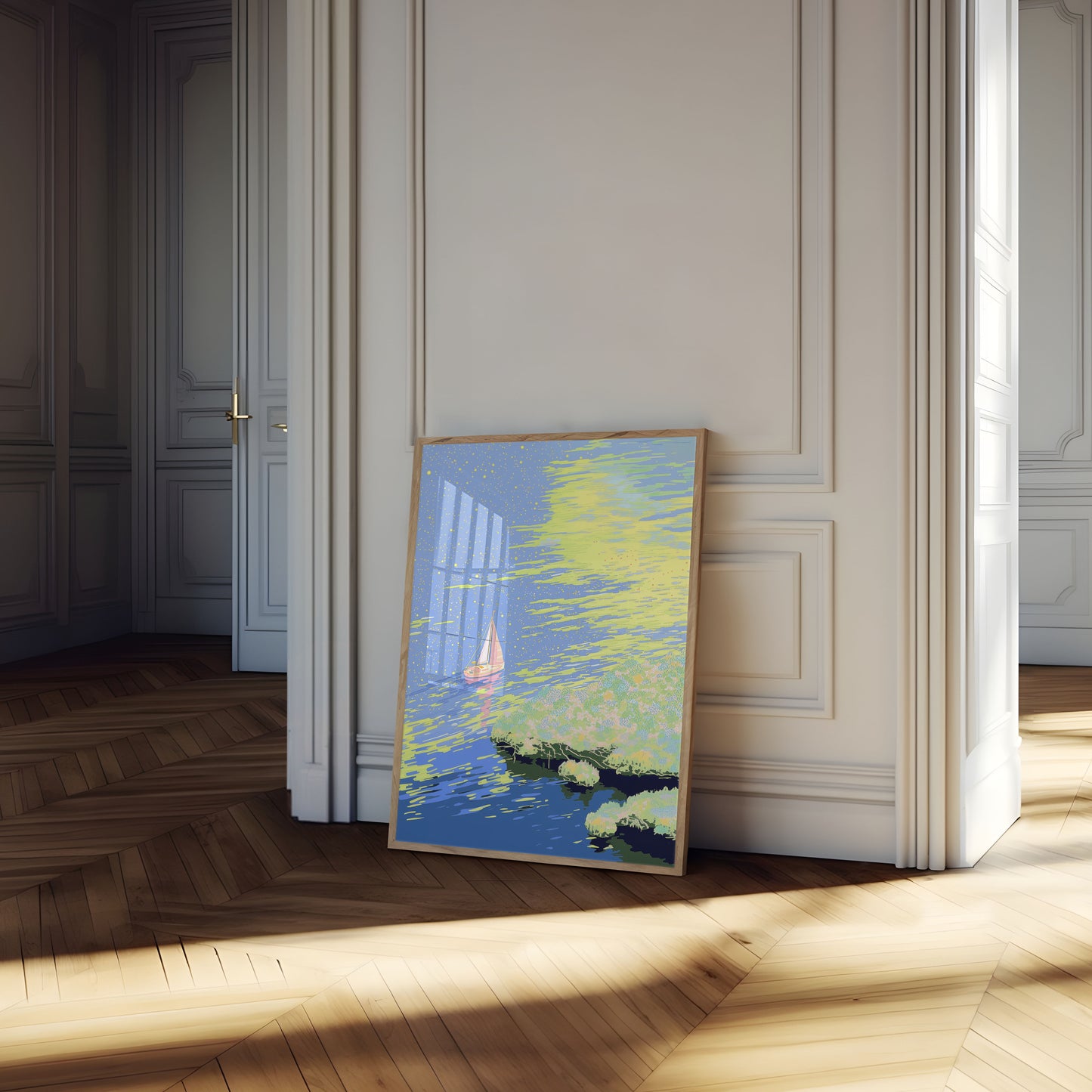 Starry Night Sailing Poster