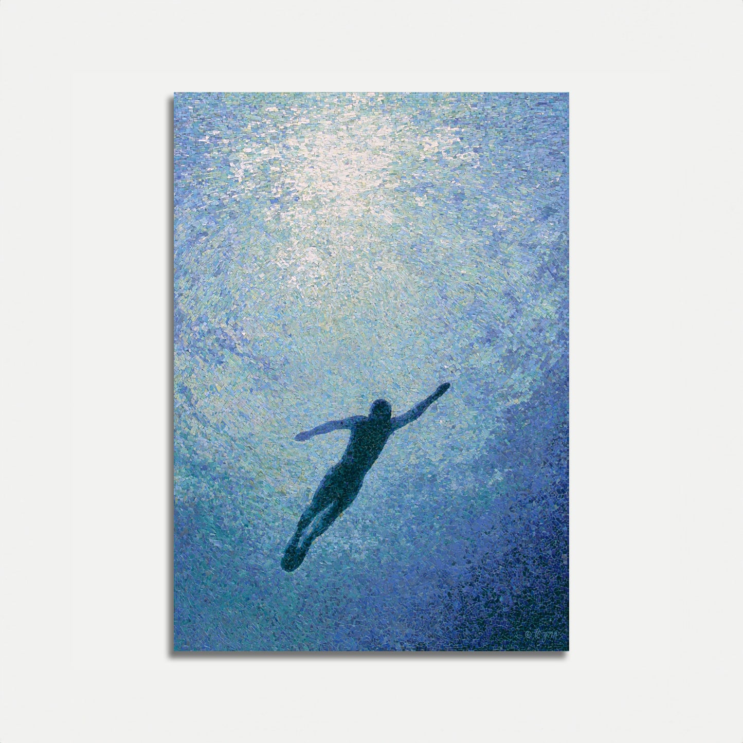 Freediver in the Ocean Poster