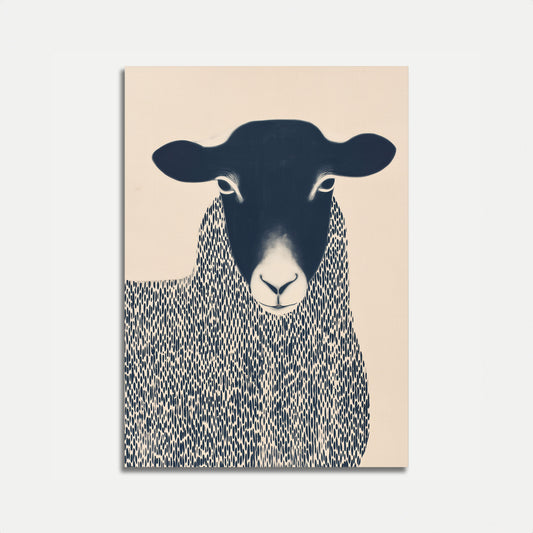 Elegant Black Sheep Portrait Poster