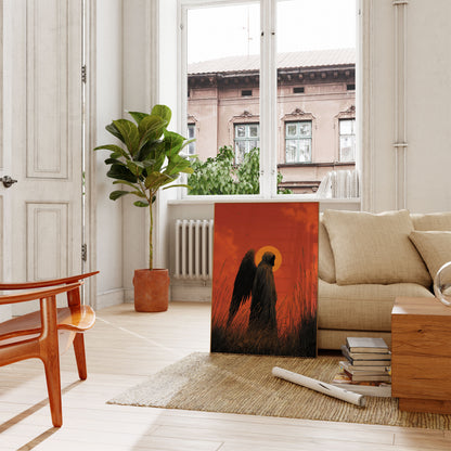 Dark Angel in Grass Poster