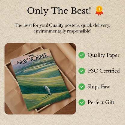 Serene Golf Course New Yorker Poster