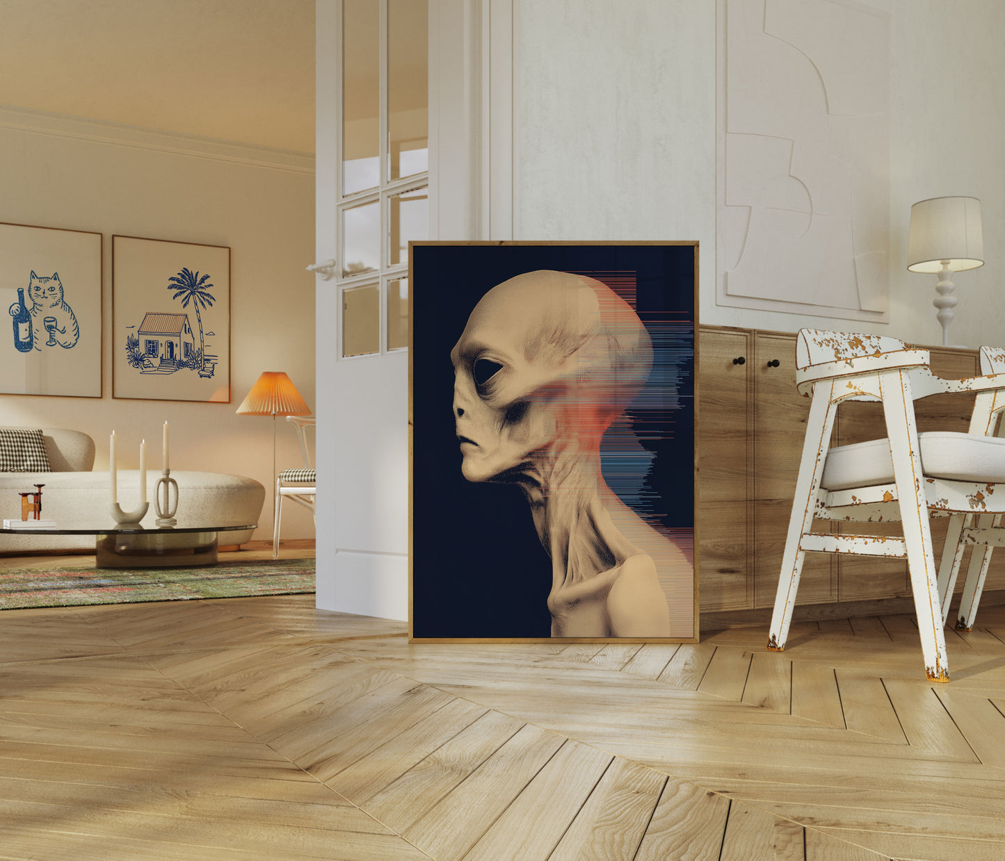 Extraterrestrial Glitch Alien Poster