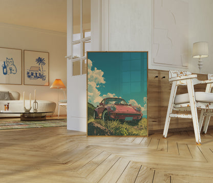 Classic Porsche Mountain Escape Poster