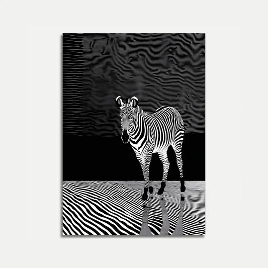 Optical Illusion Zebra Poster