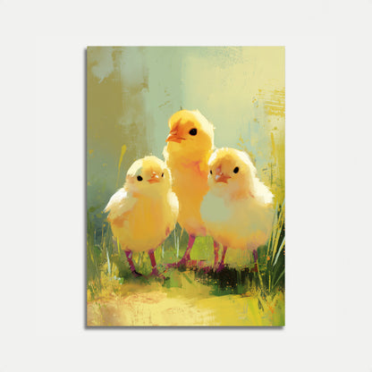 Tre Pulcini Carini Poster Primavera