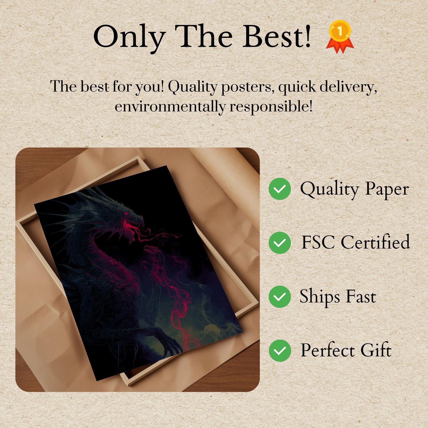 Crimson Dragon's Breath Poster