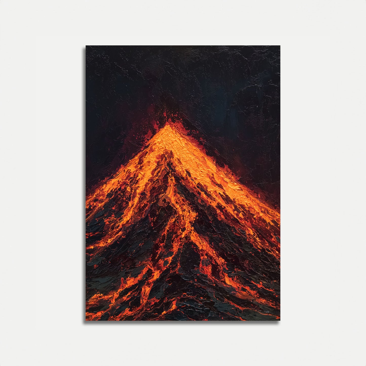 Póster de Noche de Volcán en Erupción