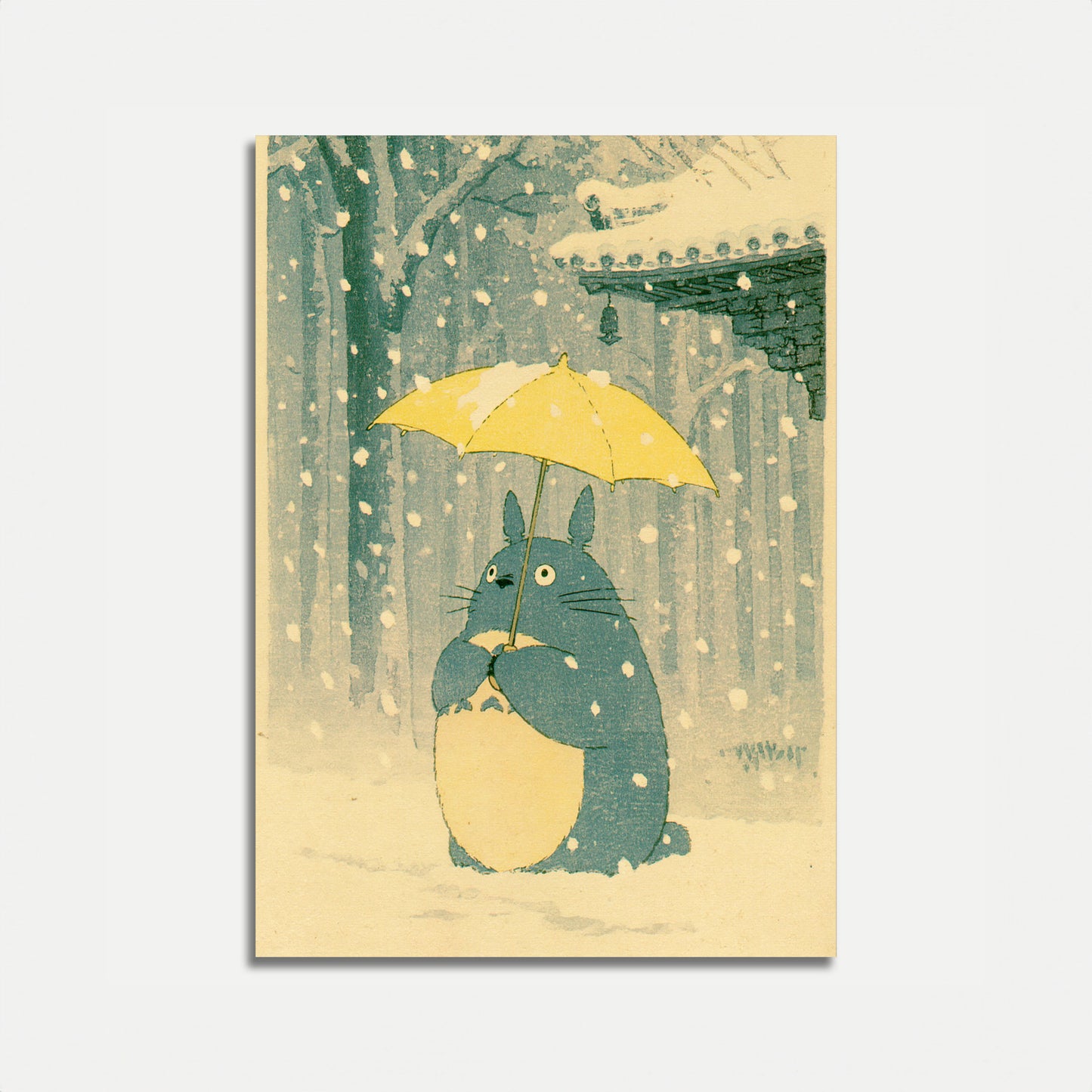 Totoro in the Snow Poster