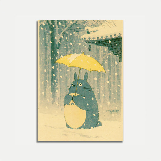 Totoro in de Sneeuw Poster