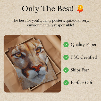 Golden-Eyed Orange Cat Poster