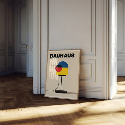 Bauhaus Geometric Table Lamp Poster