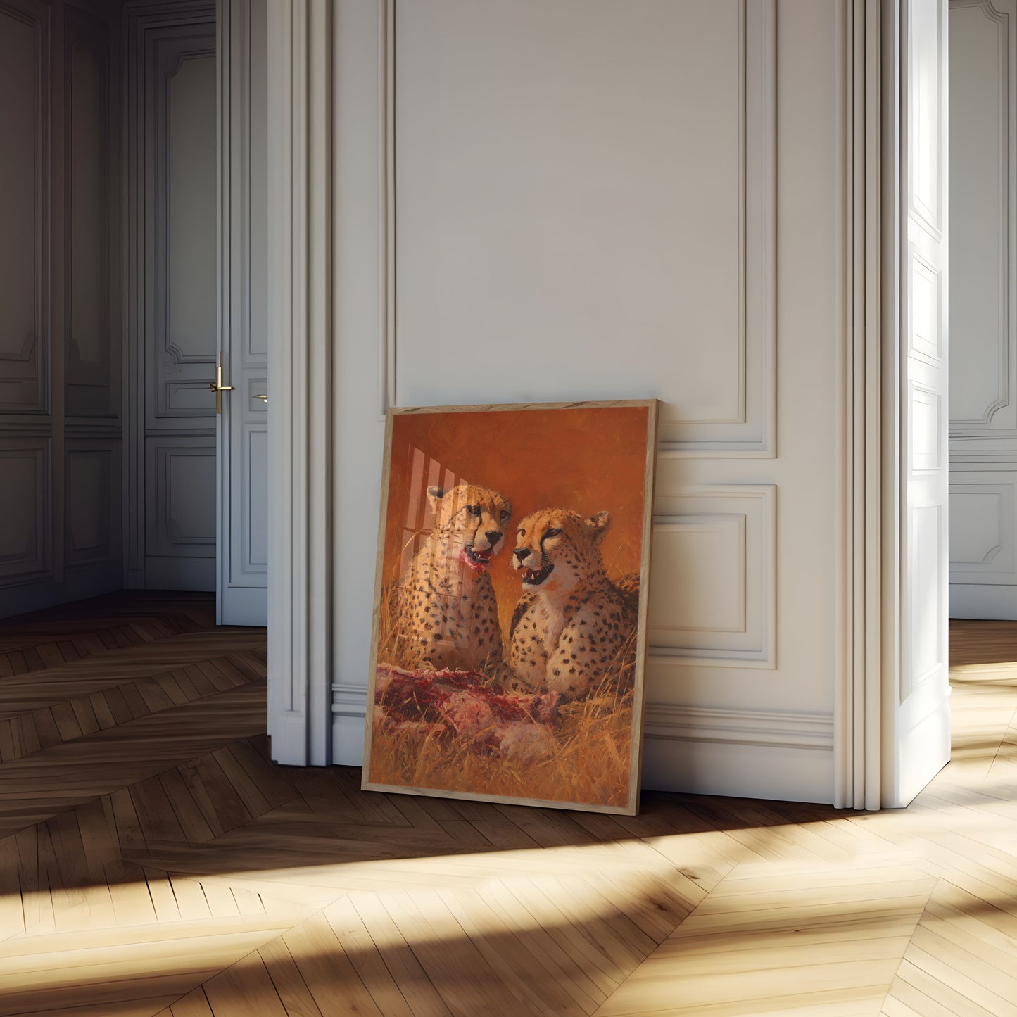 Cheetahs die een dode delen Poster