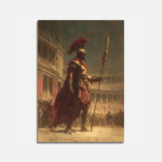 Majestic Roman Warrior Battle Poster