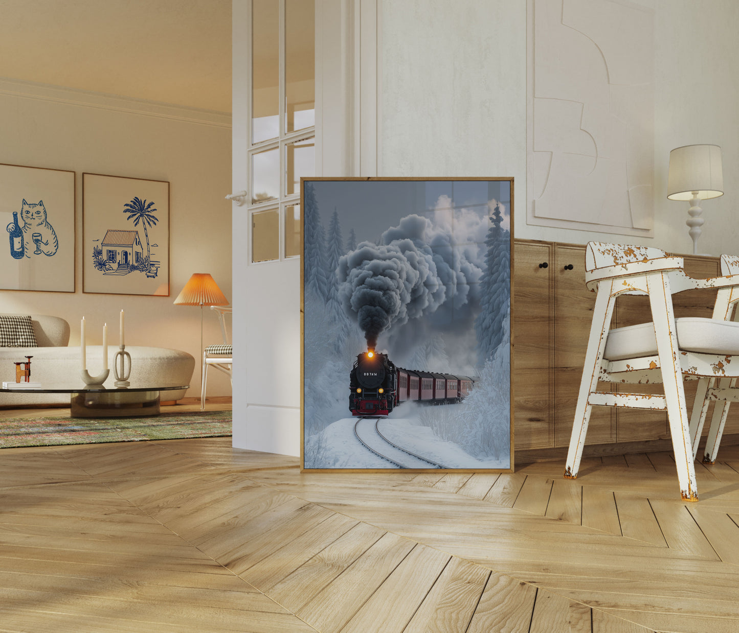 Affiche du Voyage Hivernal en Train à Vapeur