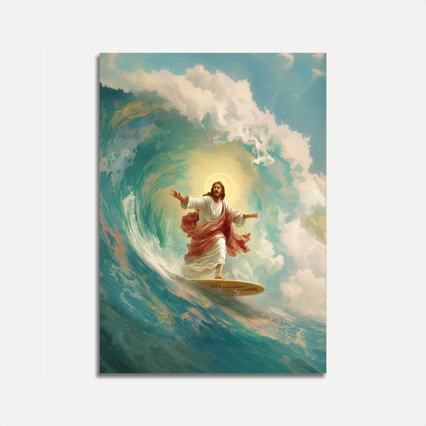 Holy Surfing Savior Epic Poster