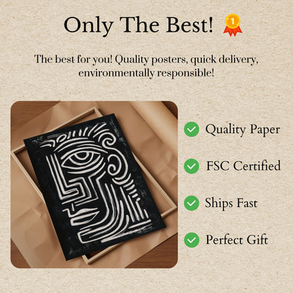 Abstract Tribal Eye Maze Poster