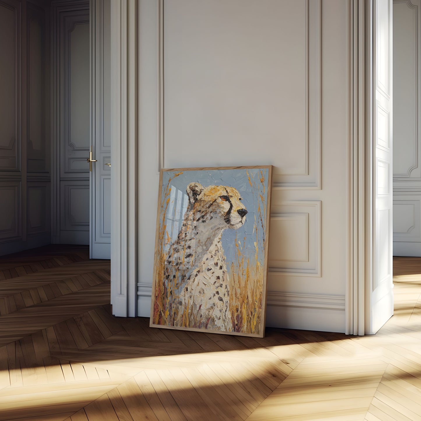 Majestic Cheetah in Grasslands Poster