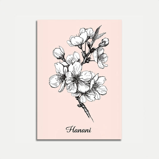 Elegant Hanani Blossom Botanical Poster