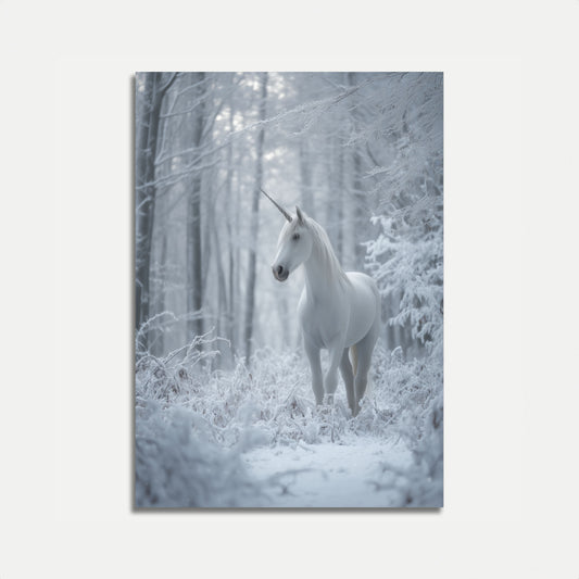 Poster della Foresta dell'Unicorno Invernale