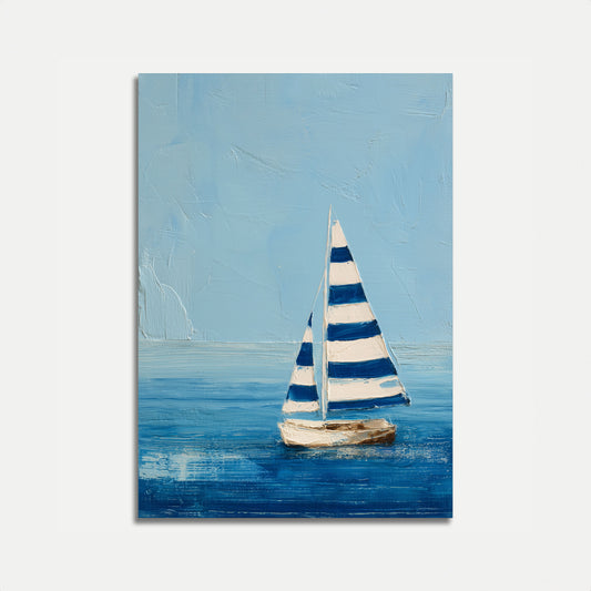 Segelbåt på lugnt vatten affisch