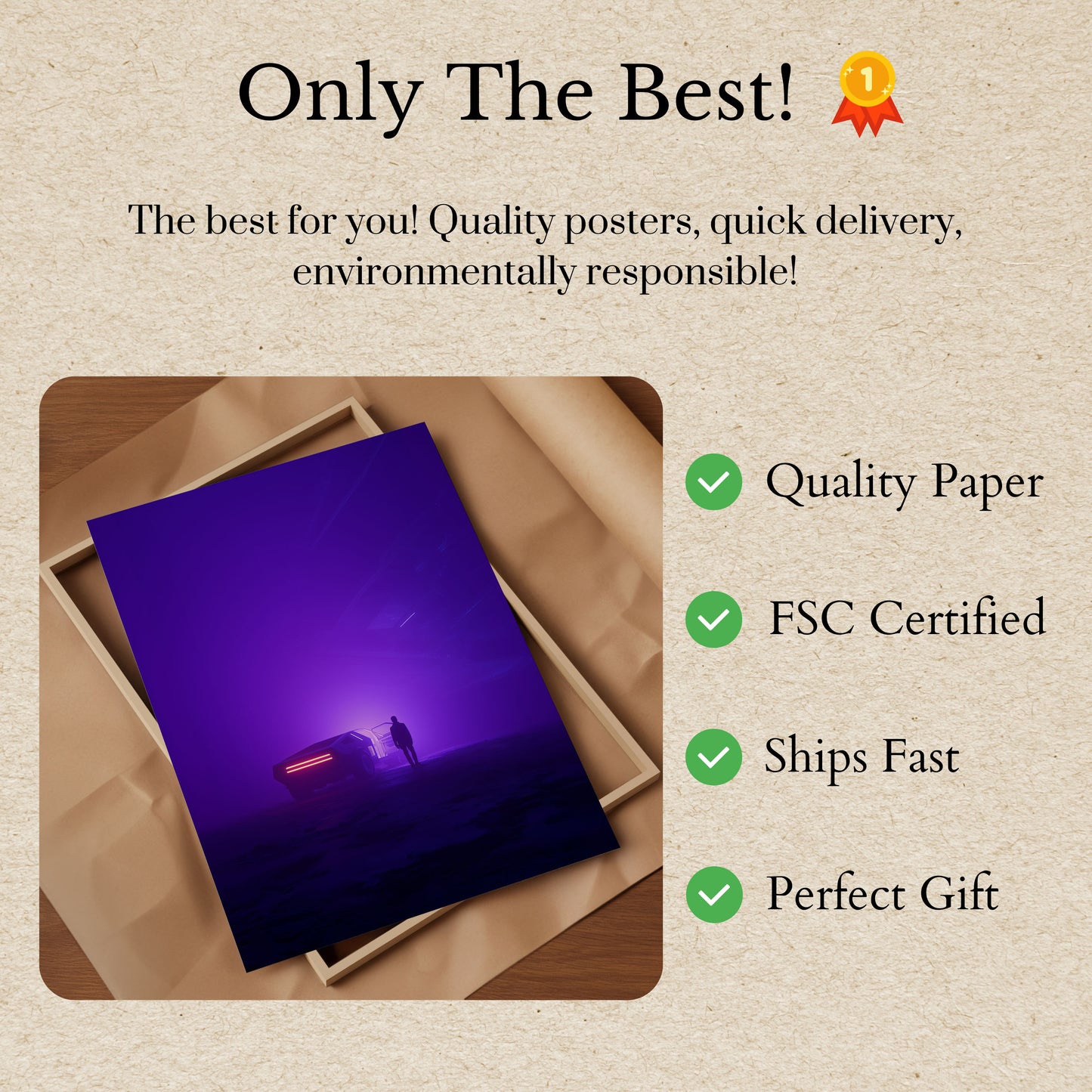 Cyberpunk Natlig Rejse Plakat