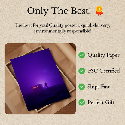 Cyberpunk Natlig Rejse Plakat