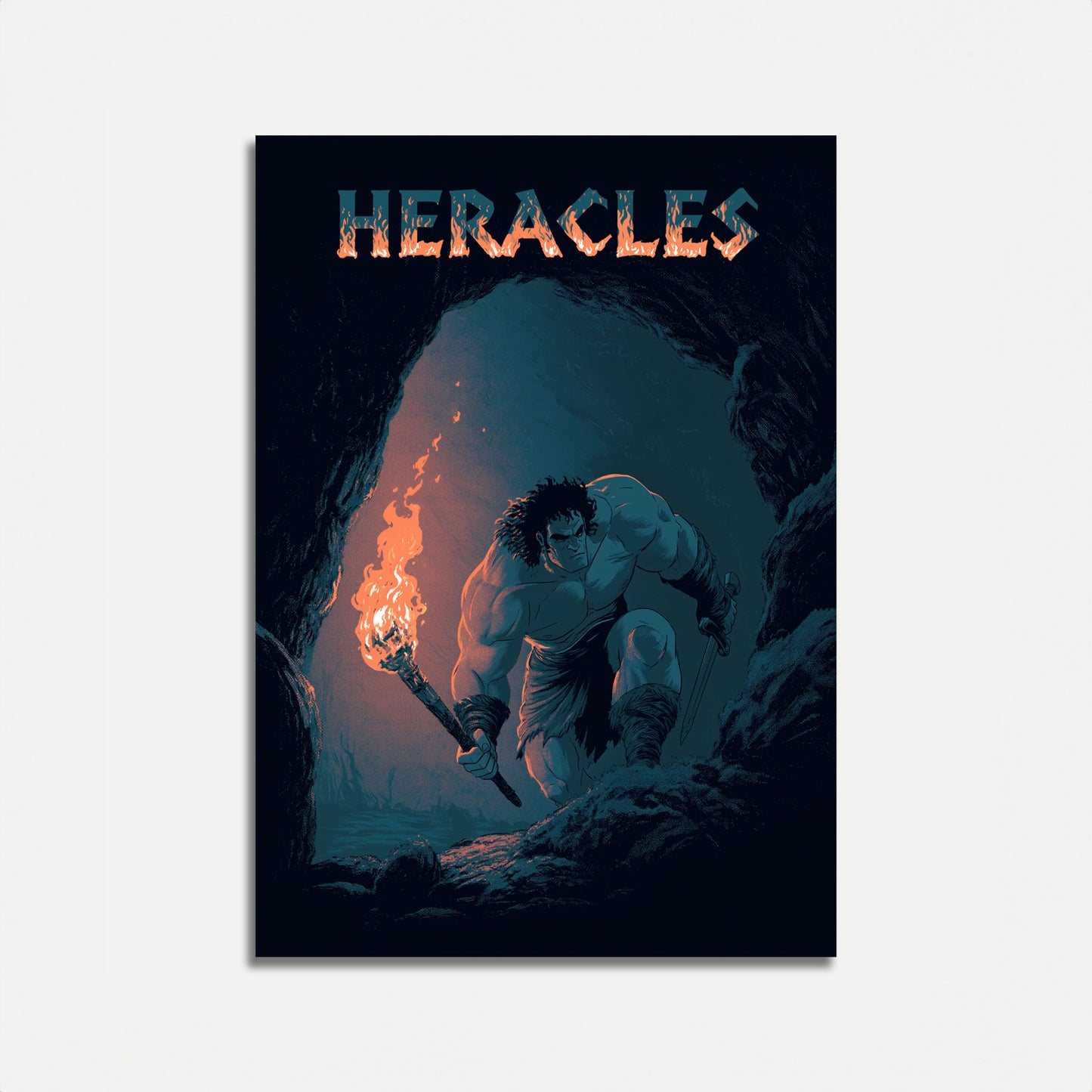 Herakles v jeskyni plakát