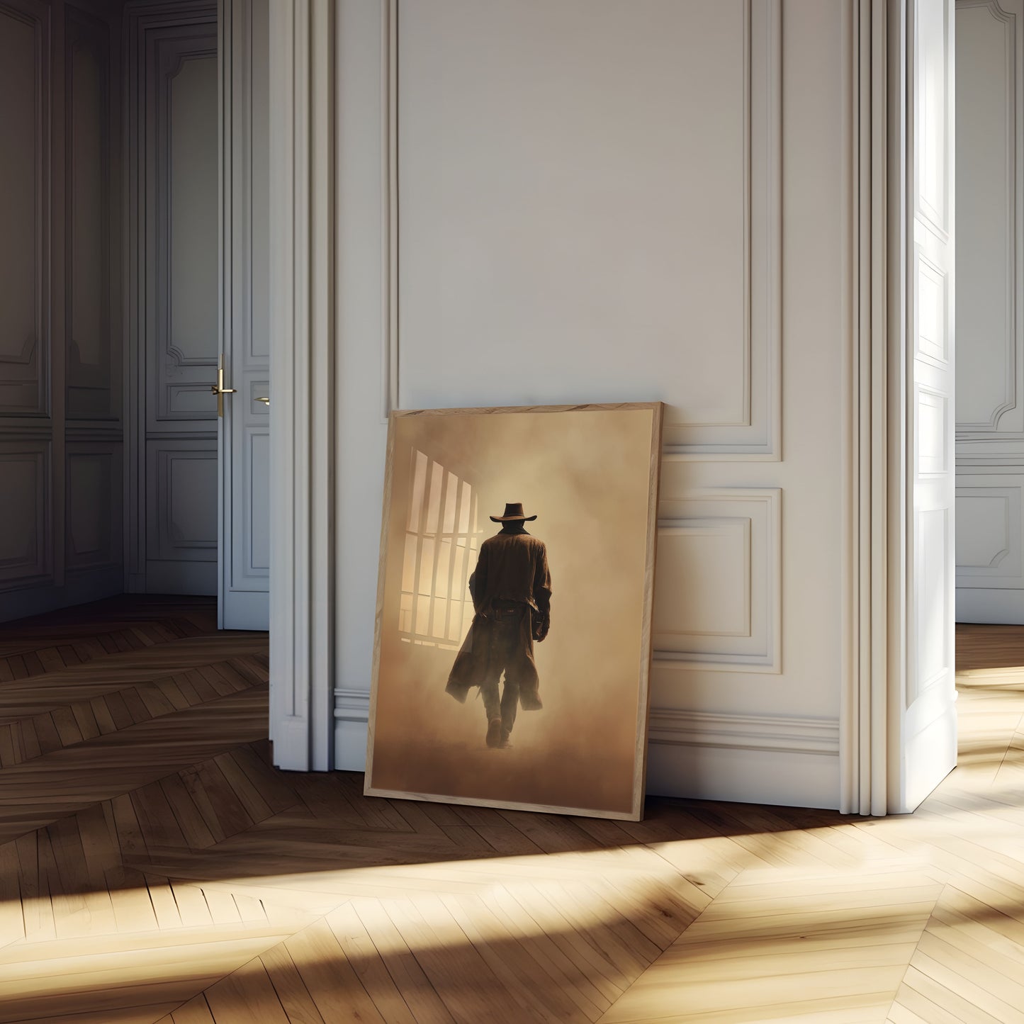 Ensam Cowboy Ökenresa Affisch