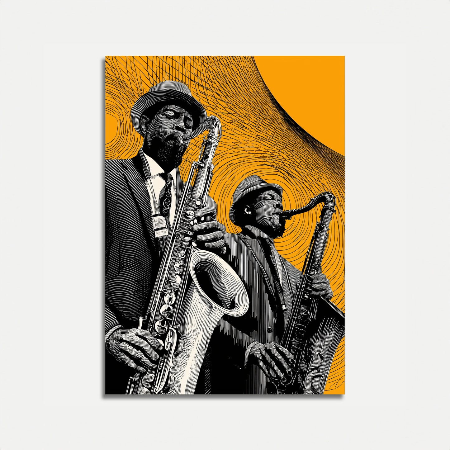 Rhythmic Jazz Saxophone Legends Poster