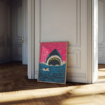 Shark Attack Ocean Poster