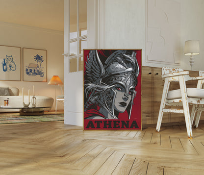 Athena Goddess Warrior Poster