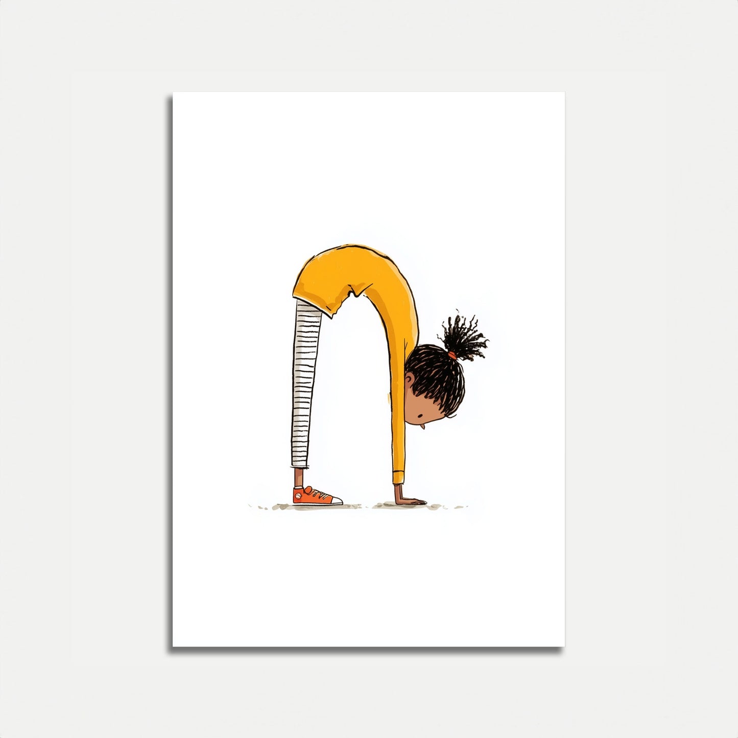 Affiche ludique d'étirements de yoga