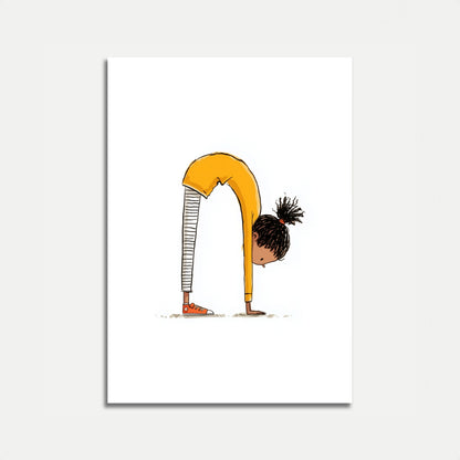 Affiche ludique d'étirements de yoga
