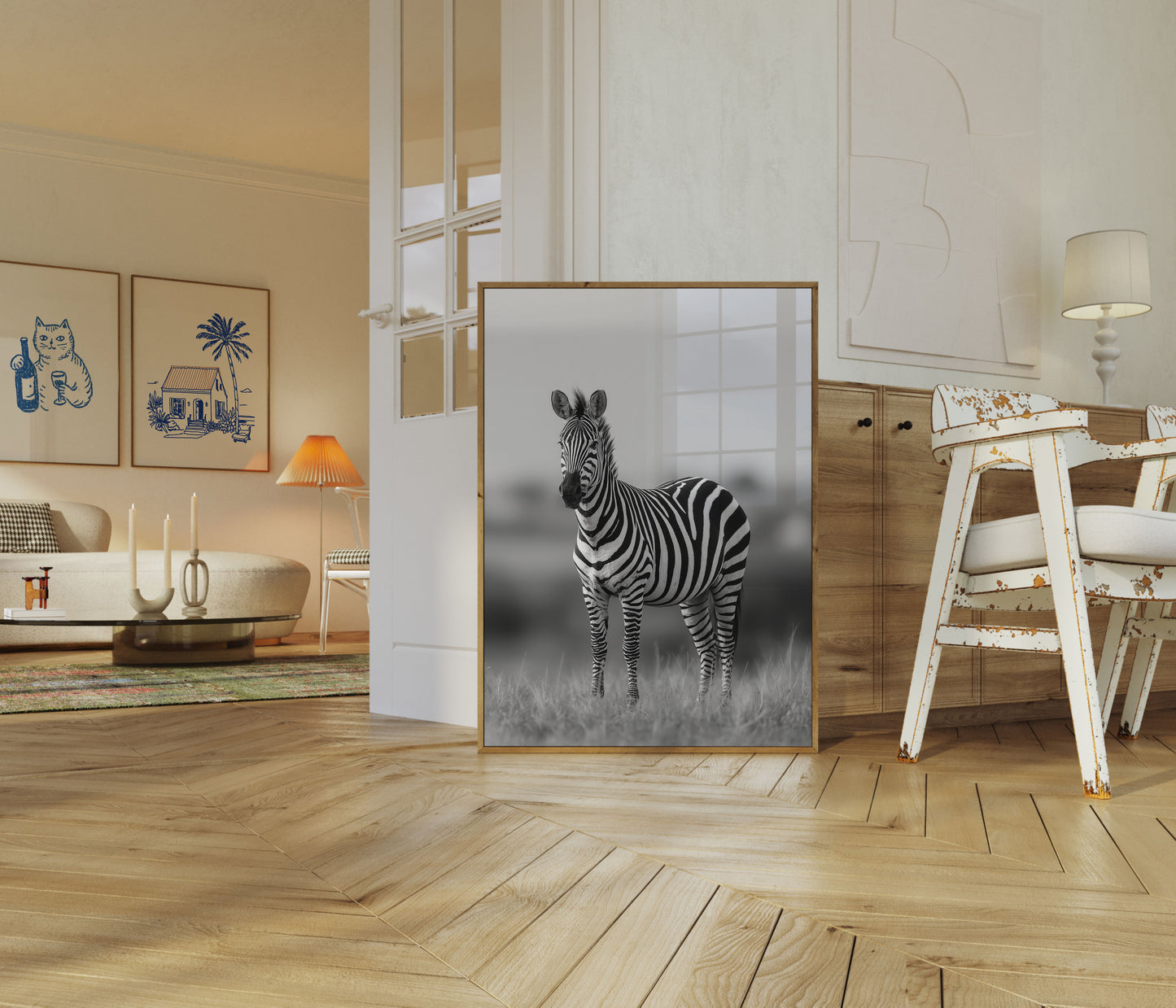 Striped Savanna Sentinel Poster