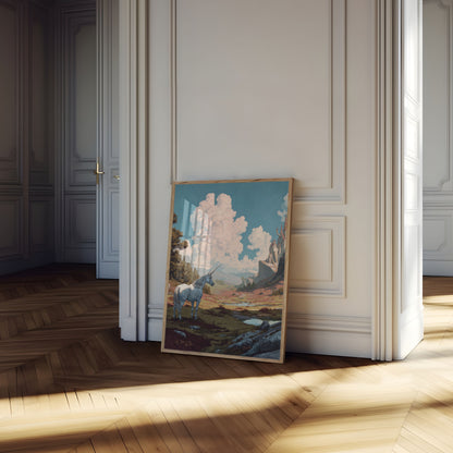 Majestic Unicorn Fantasy Poster